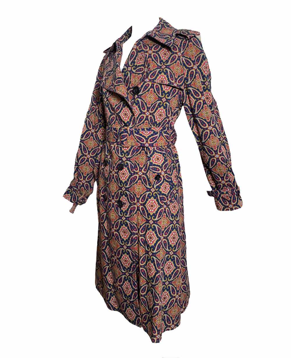 Dorso 70s Paisley Trench Coat - image 2