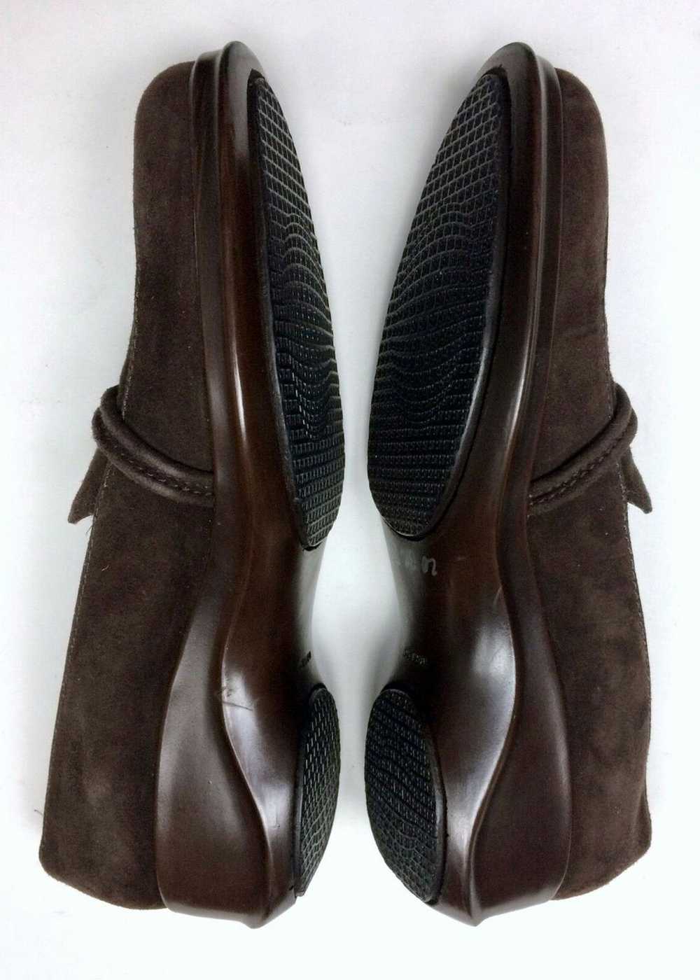 Stuart Weitzman Size 7N Brown Suede Loafers - image 4