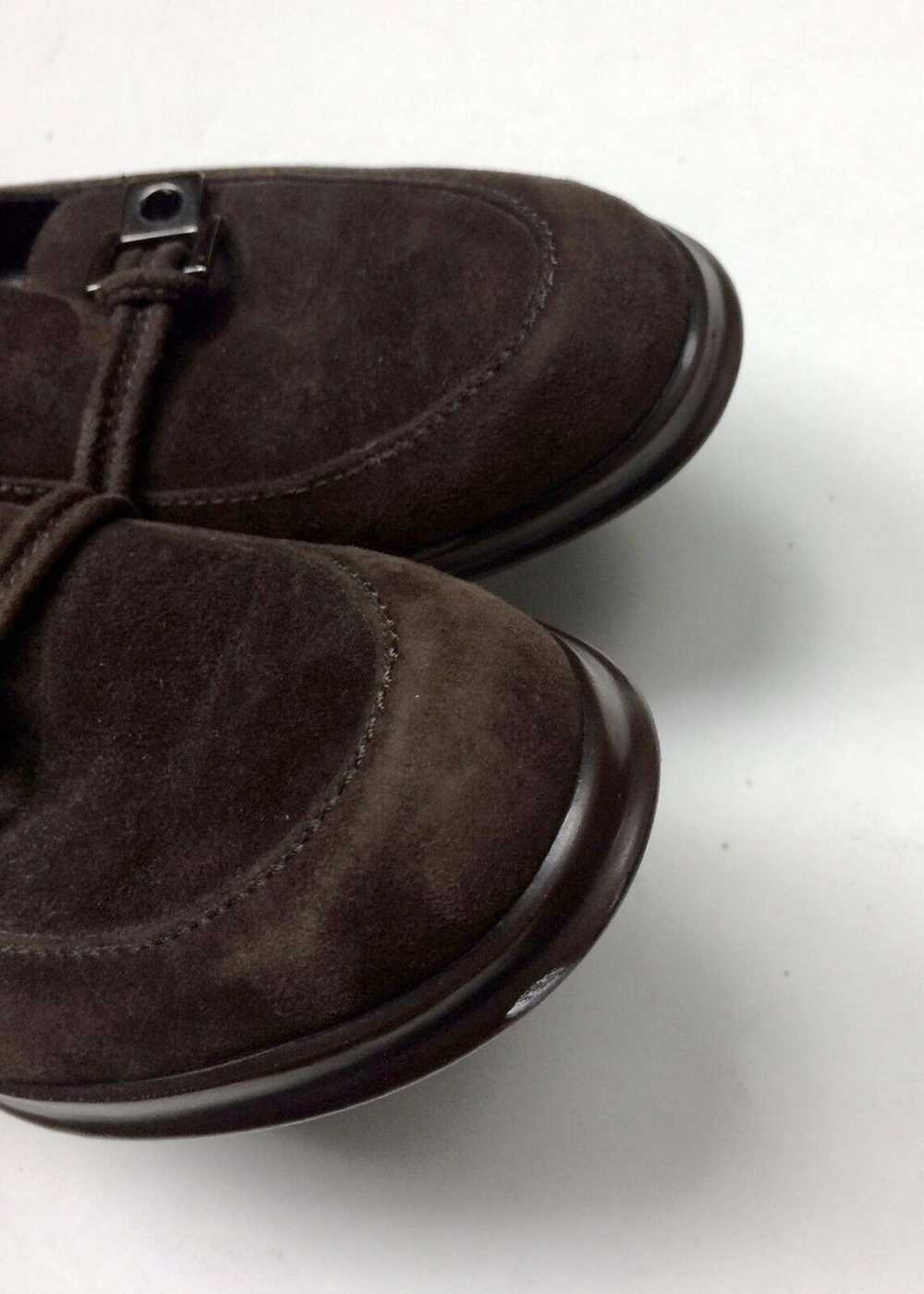 Stuart Weitzman Size 7N Brown Suede Loafers - image 8
