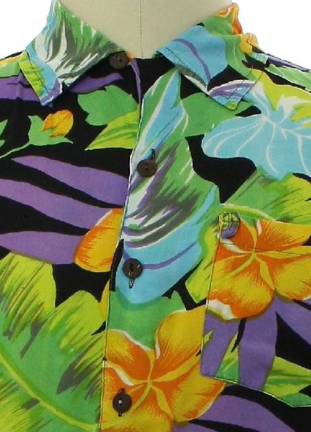 1990's Roundy Bay Mens Rayon Hawaiian Shirt - image 2