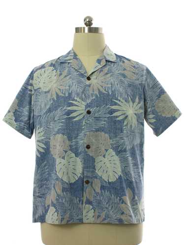 1990's Aloha Moi Mens Reverse Print Crisp Cotton … - image 1
