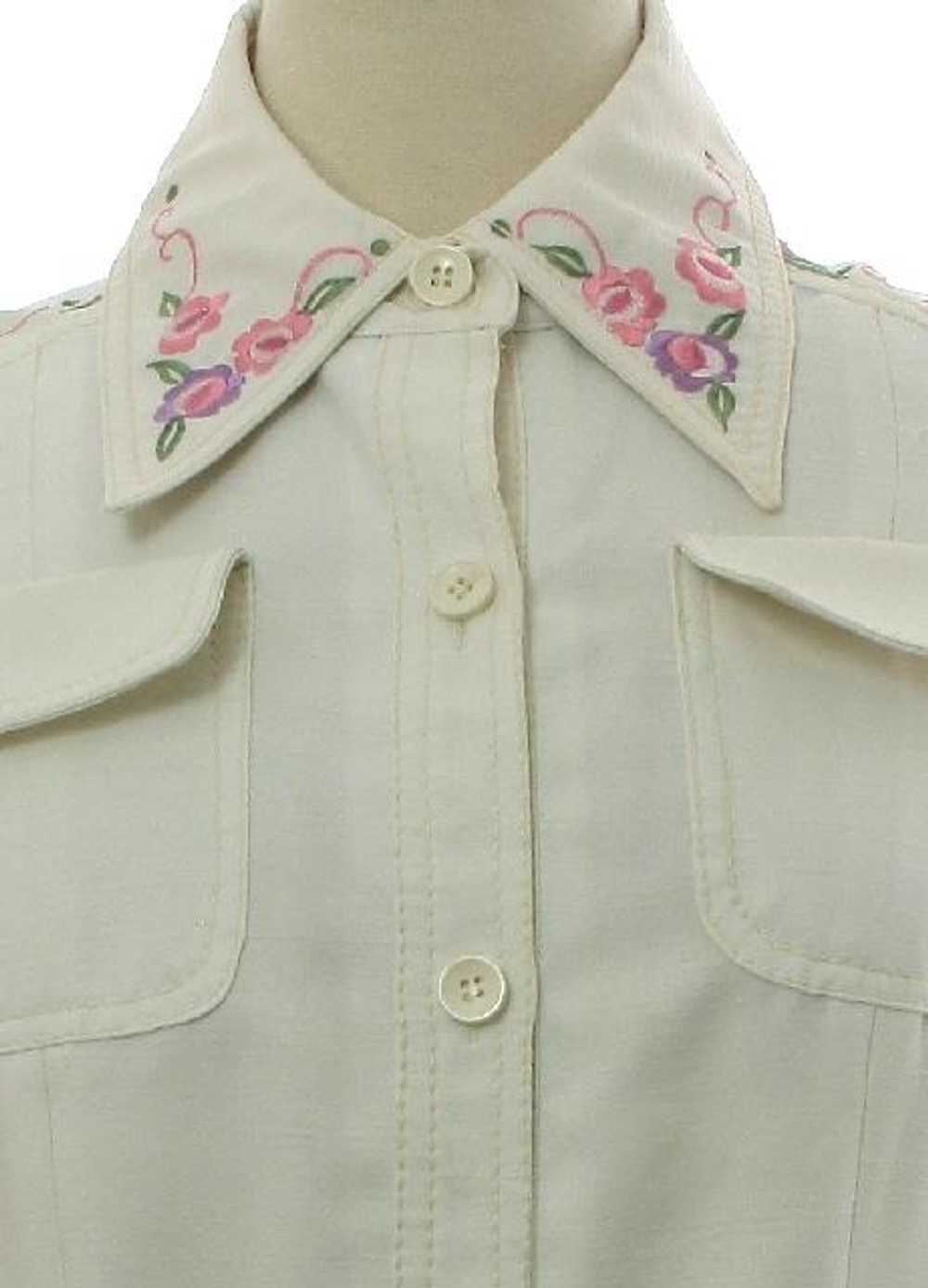 1970's World Knits Womens Safari Style Shirt - image 2