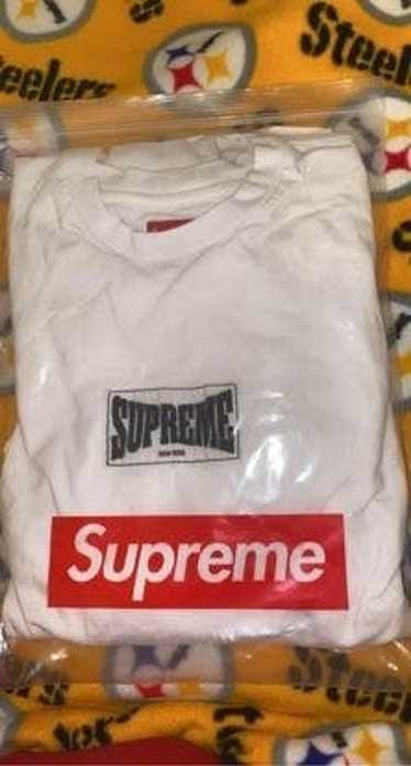 Supreme Woven Label L/S Top white-