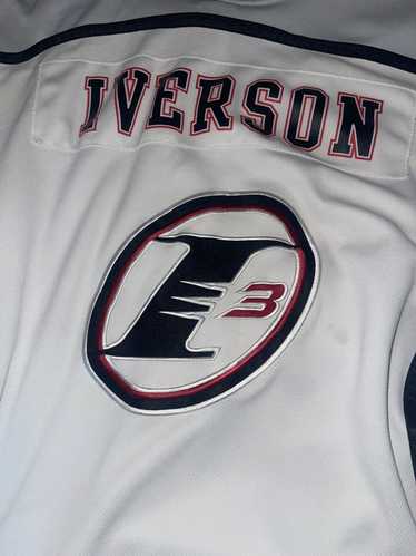 Allen Iverson Authentic Philadelphia 76ers Sixers Reebok Black Jersey •  Size 52