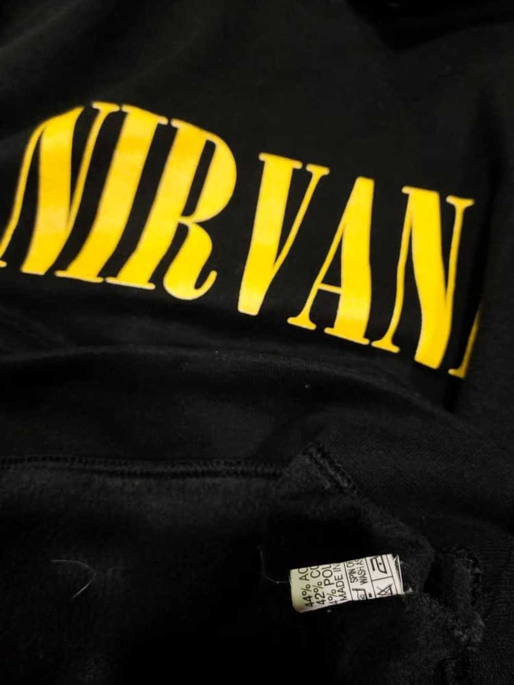 Nirvana VINTAGE NIRVANA 90S NEVERMIND UK TOURHOOD… - image 3