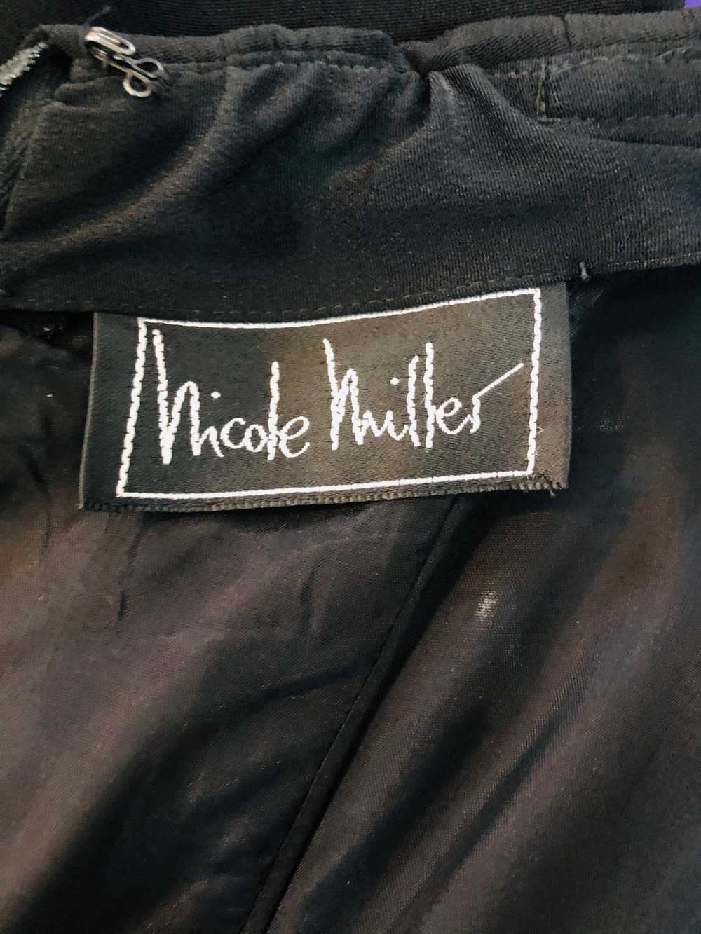 Nicole Miller 80s Black Crepe Mini Dress - image 3