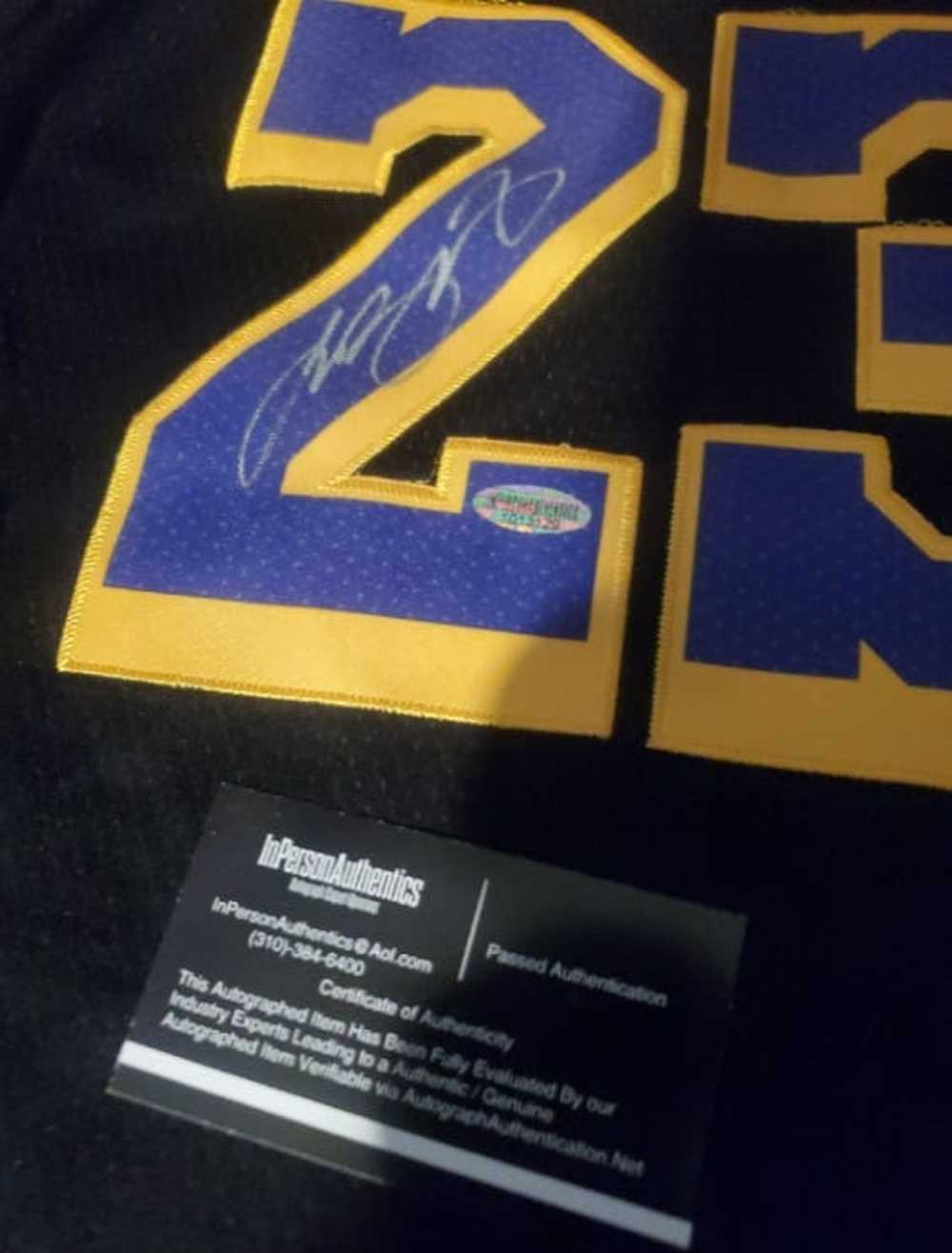 NBA LeBron autographed lakers city jersey - image 4