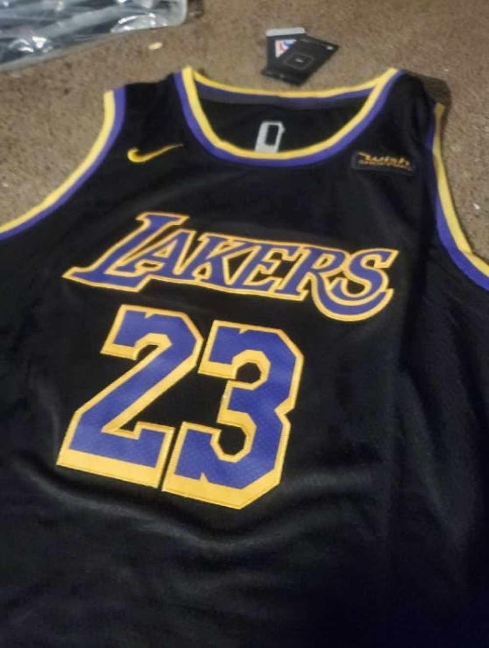 NBA LeBron autographed lakers city jersey - image 5