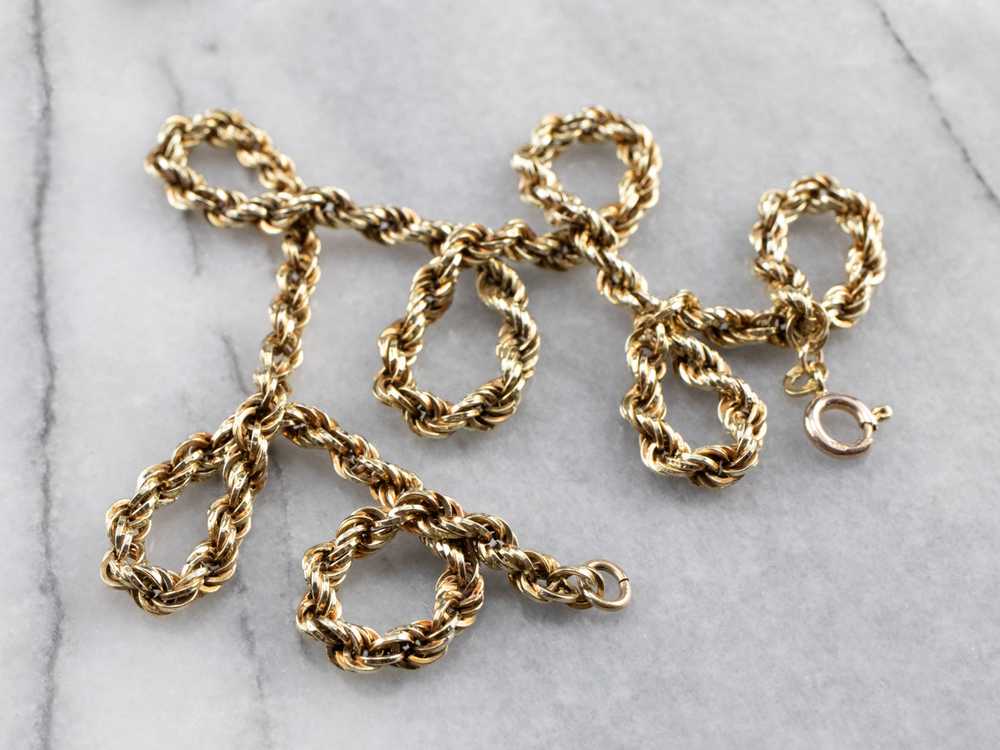 Chunky Gold Rope Twist Chain - image 2