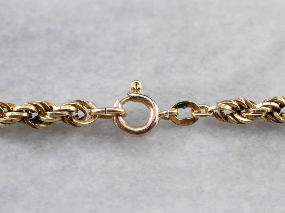 Chunky Gold Rope Twist Chain - image 4