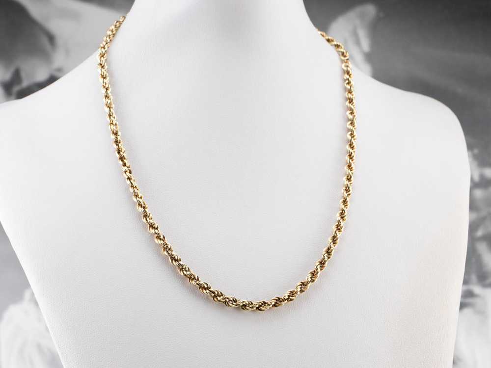 Chunky Gold Rope Twist Chain - image 5