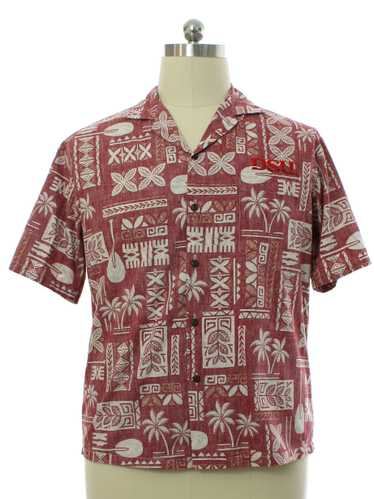 1990's Kys Mens Reverse Print Hawaiian Shirt