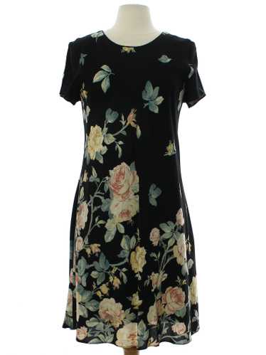 1990's Molly Malloy Rayon Floral Dress