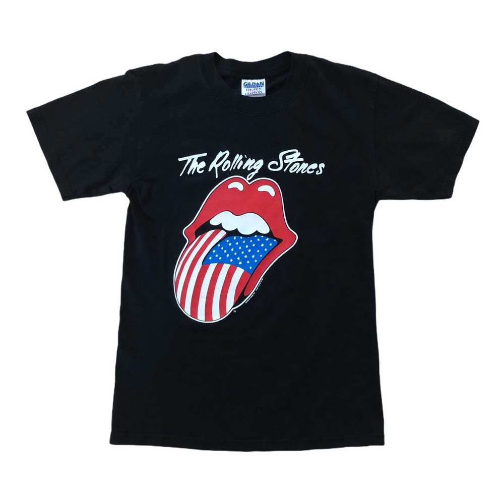 Gildan The Rolling Stones Vintage Y2K USA Flag To… - image 1