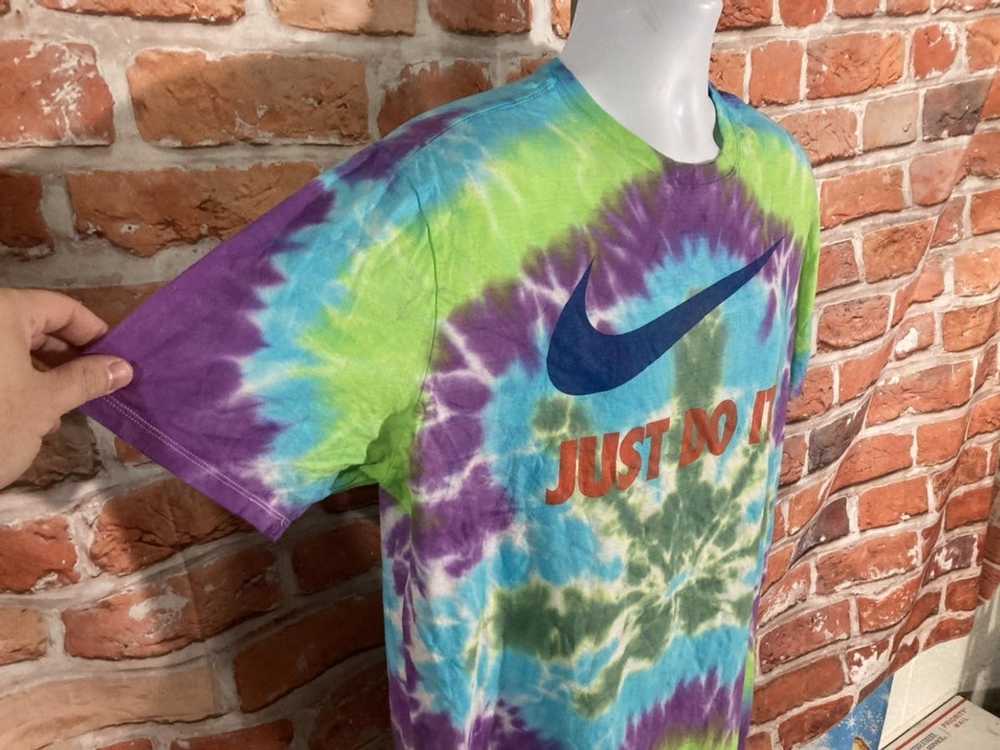 Nike Reworked Nike Tie Dye Weed Leaf Shirt - image 3