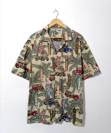 Aloha Republic Made In USA Hawaiian Buttons Shirt