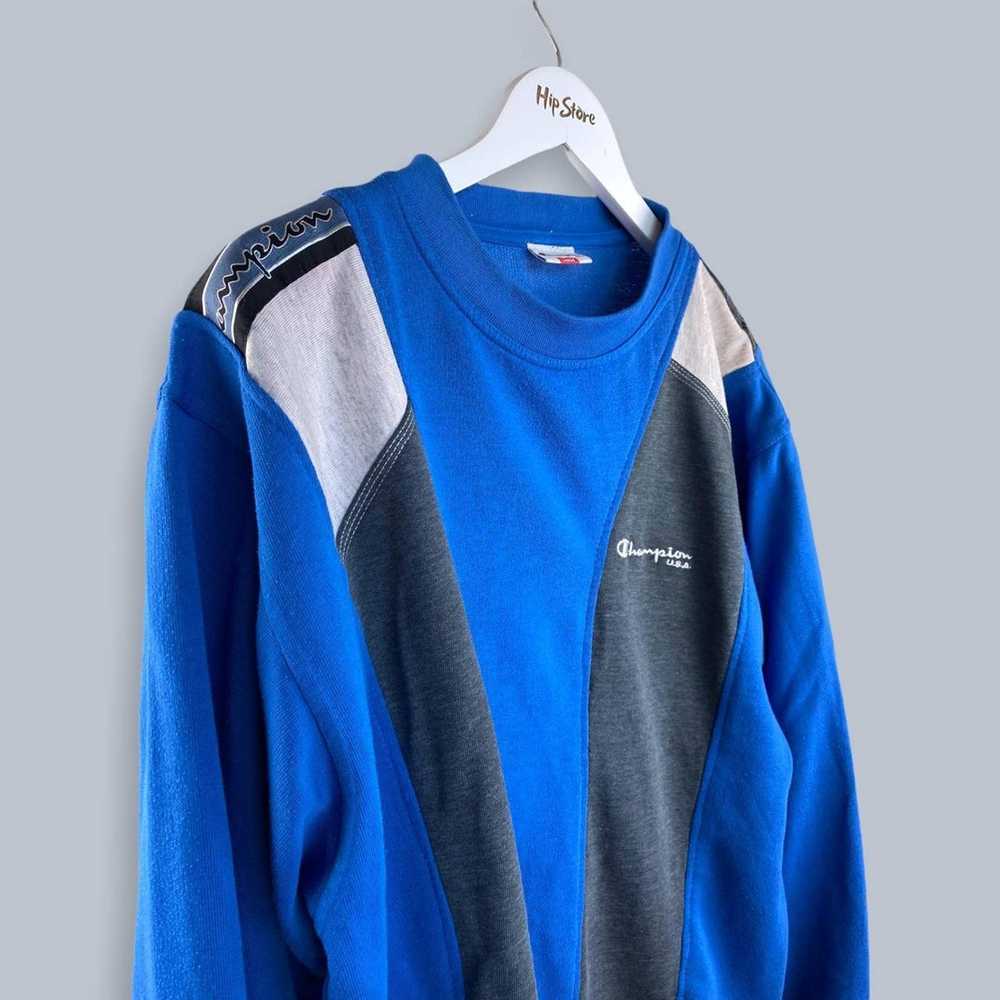 Champion Reworked Vintage Retro Light Sweatshirt … - image 3