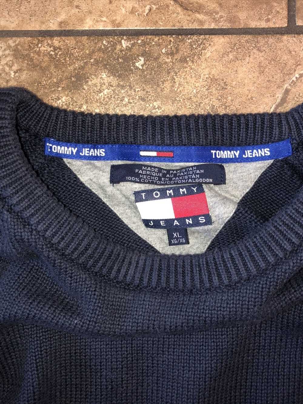 Tommy Jeans × Vintage Vintage Navy Tommy Jeans Kn… - image 3