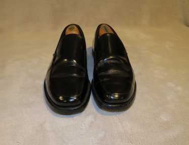 Prada Black Leather Rubber Soled Driving Loafers 7 - image 1