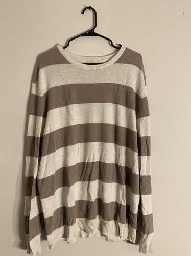 Vintage Vintage Brown and White Stripe Sweater - image 1