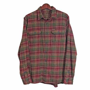 Orvis ORVIS Red Green Plaid Flannel Shirt Men Size