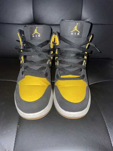 Jordan Brand Jordan 1 Black and yellow mid - image 1