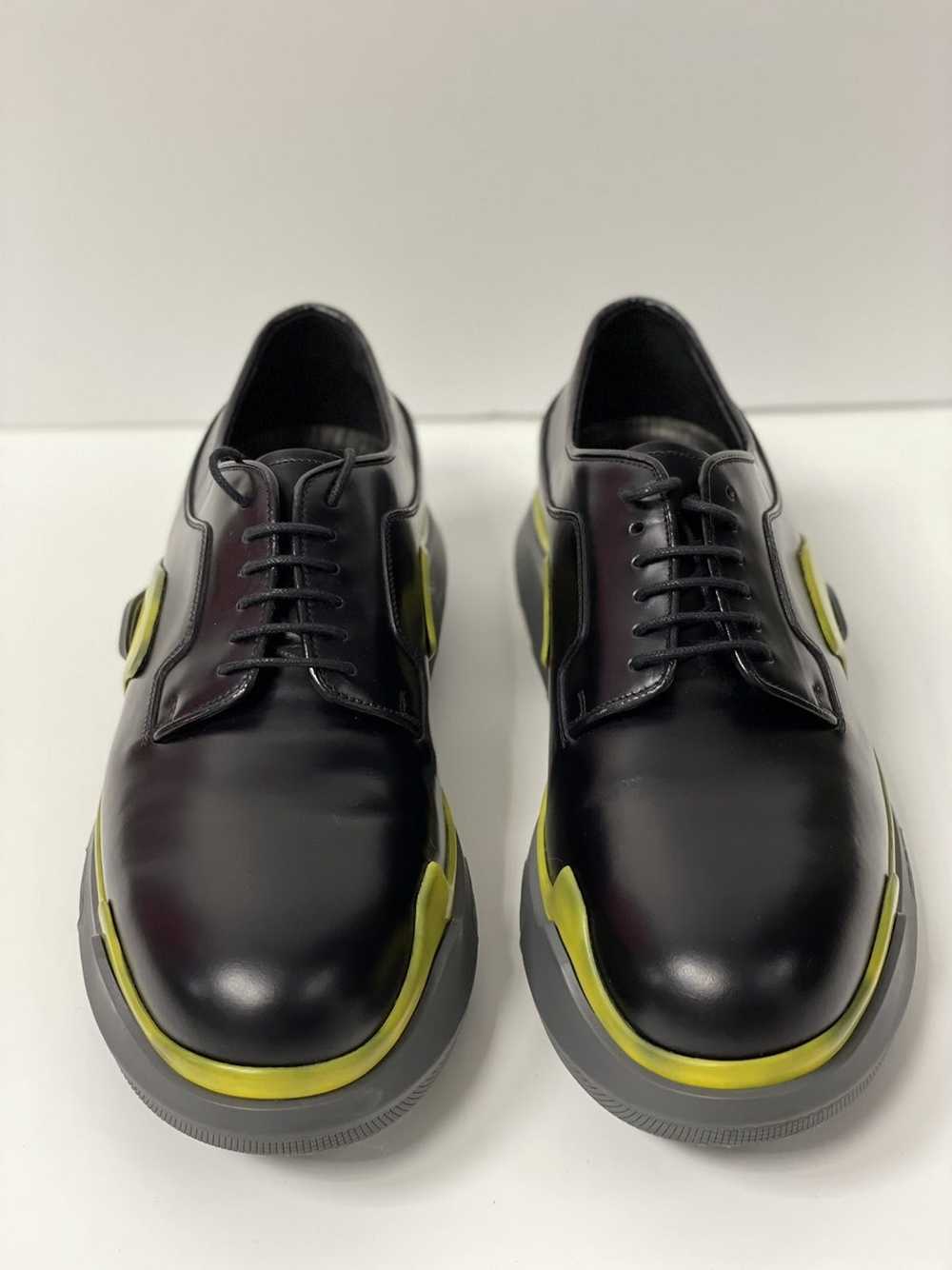 Prada Heavy-Duty Rubber Sole Leather Lace-up Shoes - image 3