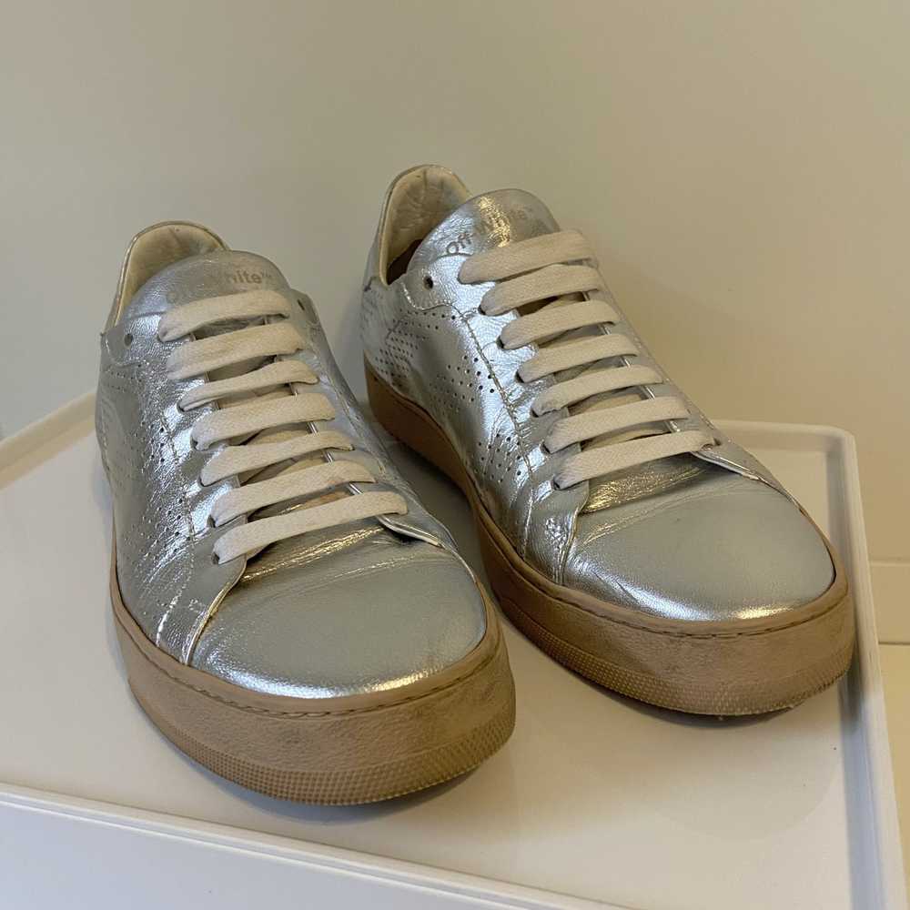 Off-White Silver Off White Low Top Sneakers - image 3