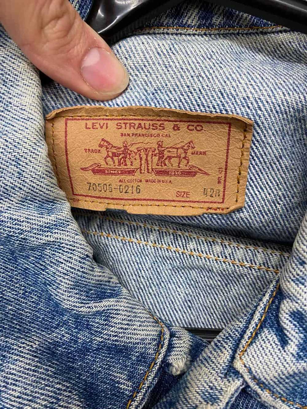 Vintage Levis Customised Denim Jacket with Hand P… - image 6