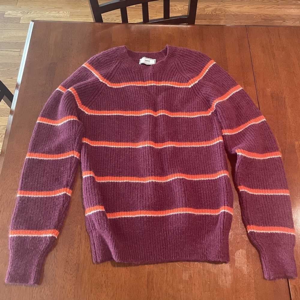 AMI Alpaca Blend Striped Sweater - image 1
