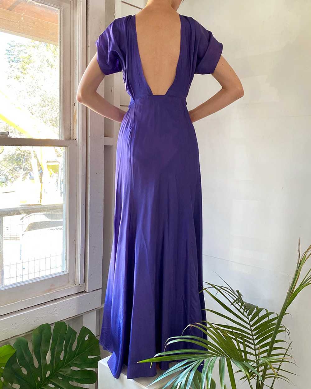 40s Bias Cut Silk Gown - image 5