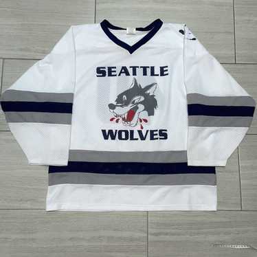 90's Chicago Wolves IHL Bauer Jersey Size Large – Rare VNTG