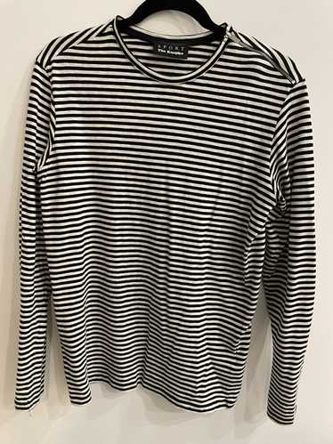 The Kooples Black & White Stripes Zipper Shirt