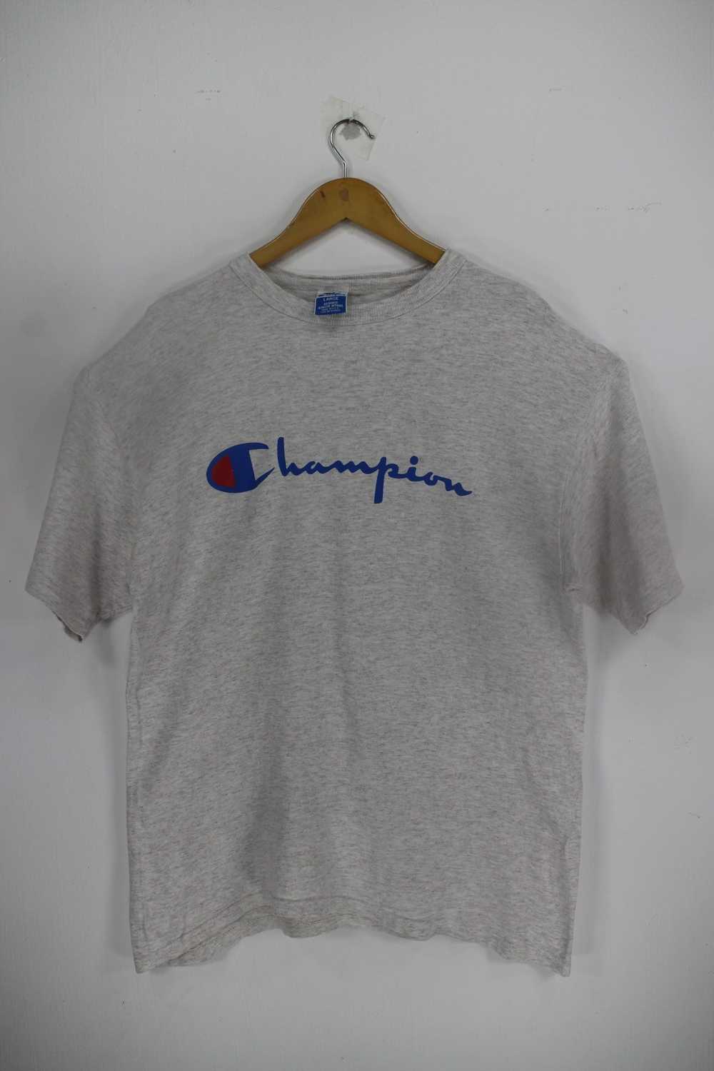 Vintage Champion T Shirt XL Spell Out Logo Big C Label Brand Products 90s  Gray S 
