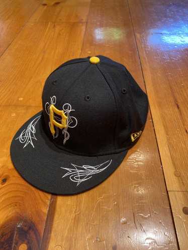 New Era Pirates fitted flat brim hat size 7 1/8