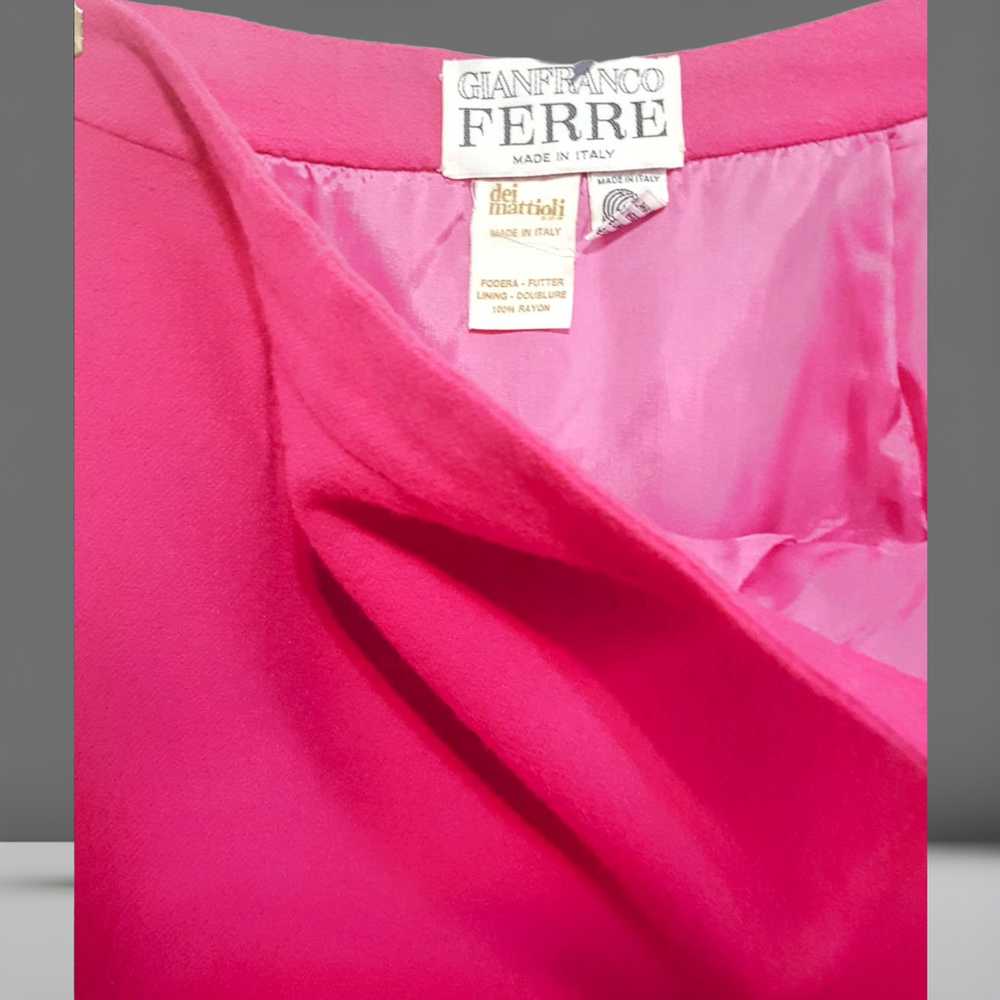 90s Hot Pink Vintage Gianfranco Ferre Hot Pink Wo… - image 2