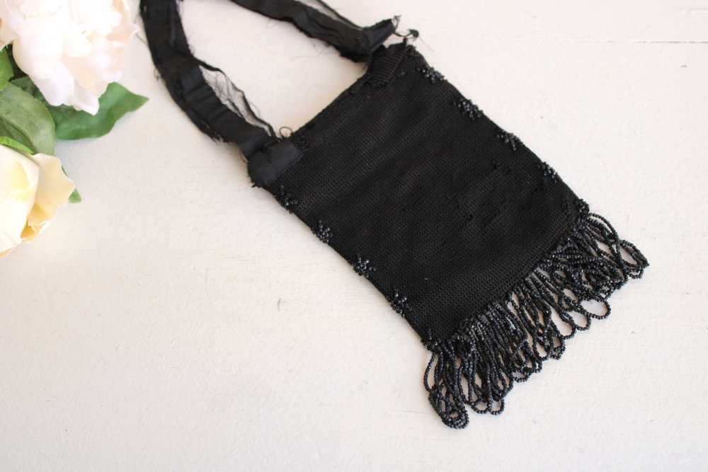Vintage 1920s Beaded Purse With Tassels - image 7