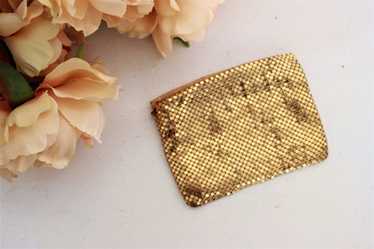 Vintage 1930s Gold Mesh Clutch or Larger Coin Pur… - image 1
