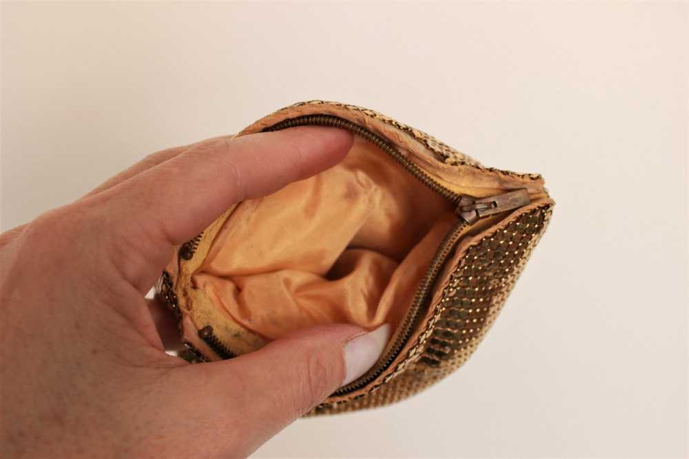 Vintage 1930s Gold Mesh Clutch or Larger Coin Pur… - image 7