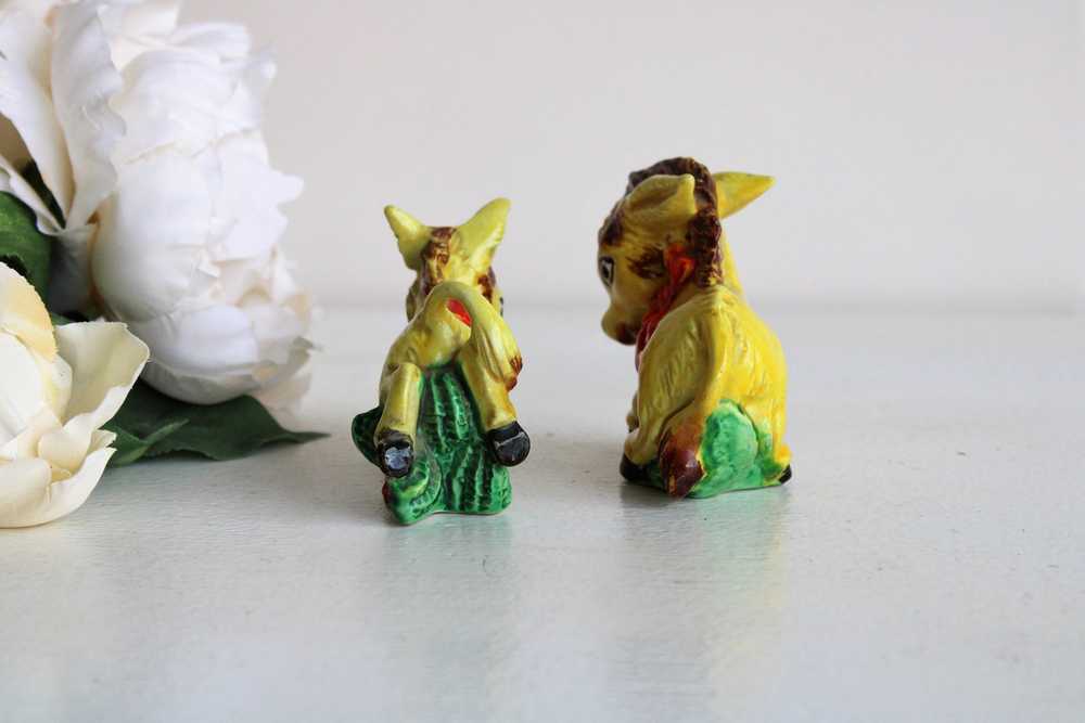 Vintage 1940s 1950s Donkey Salt and Pepper Shakers - image 3
