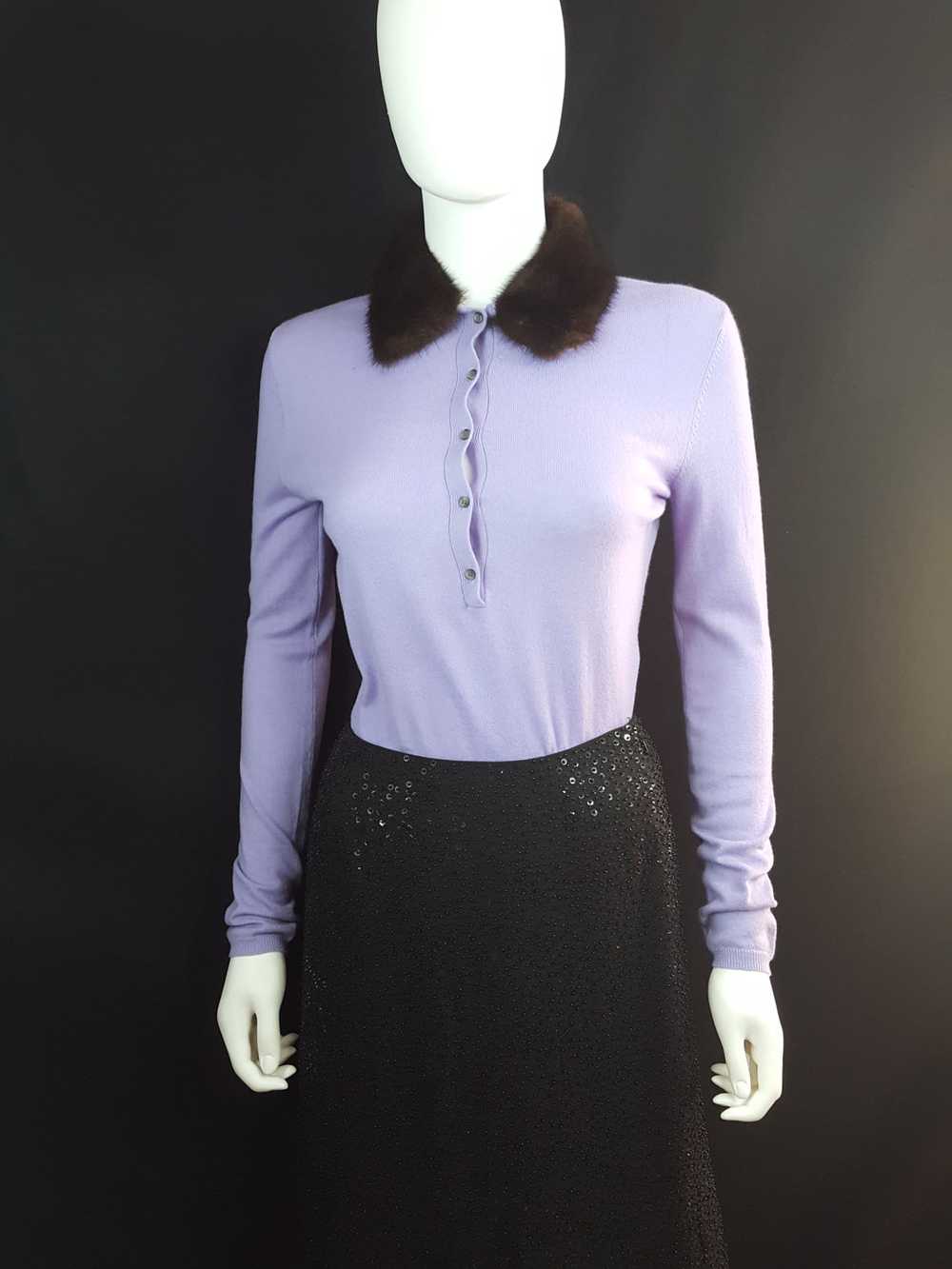 TSE Cashmere Mink Collar Sweater size S - image 5