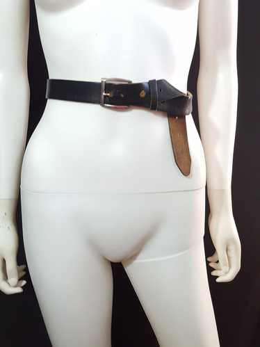 Top Grain Oil Tan Leather Belt Size L