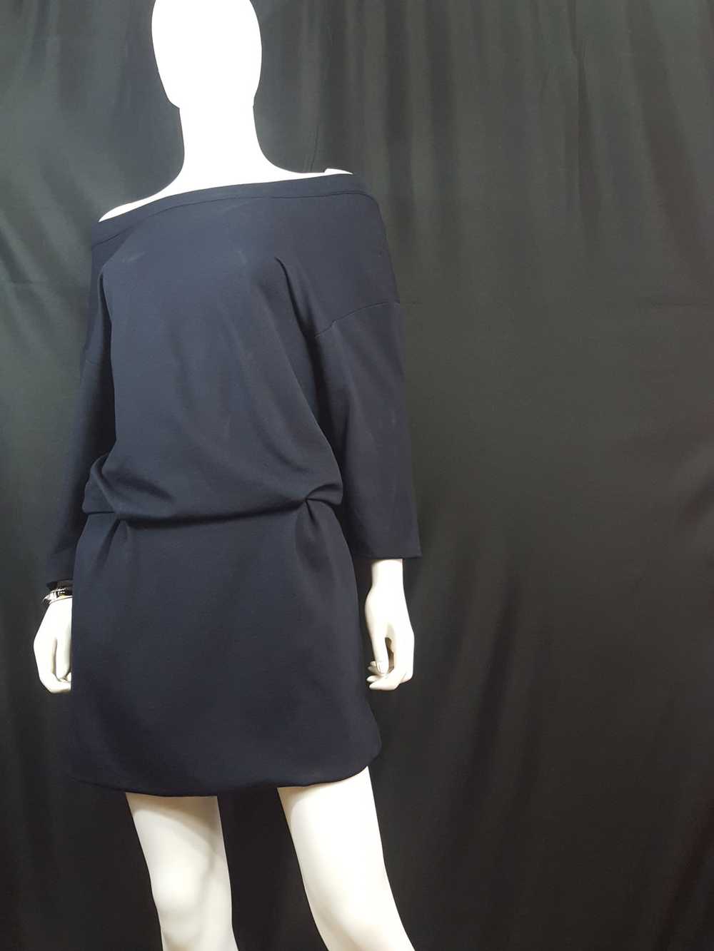 Thakoon Off the Shoulder Knit Casual Dress Navy s… - image 5