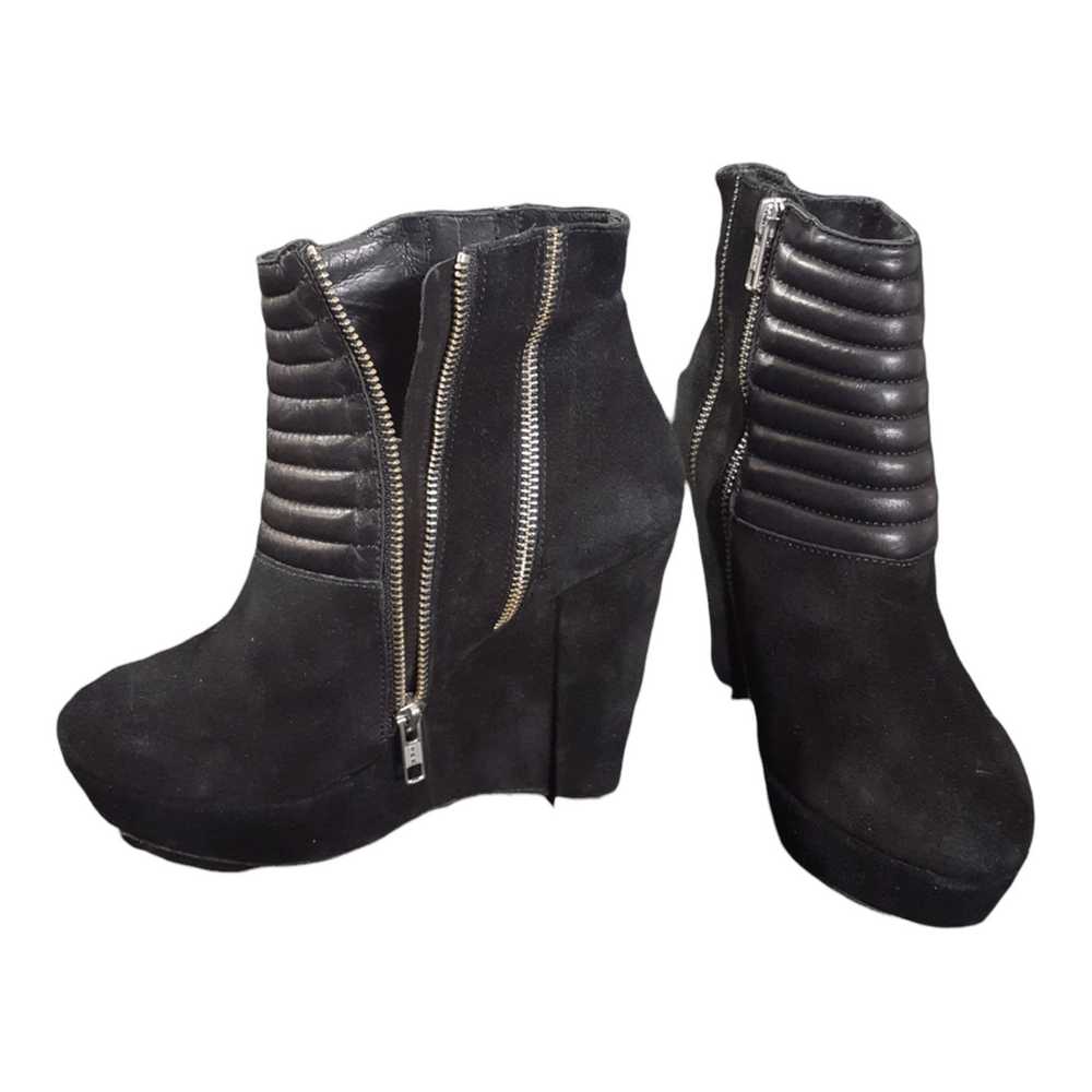 The Kooples Suede and Leather Quilted Zip Ankle B… - image 7