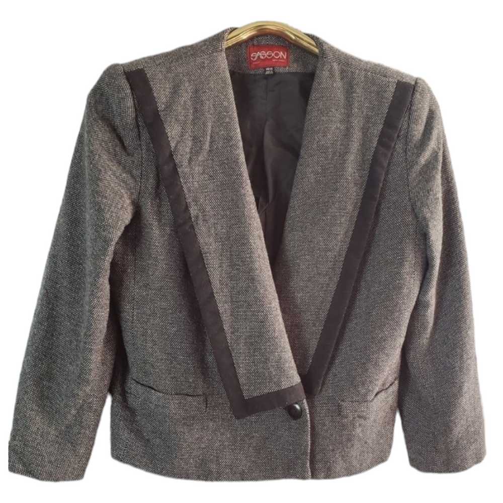 Vintage SASSON Crop Jacket Blazer Size Large - image 10