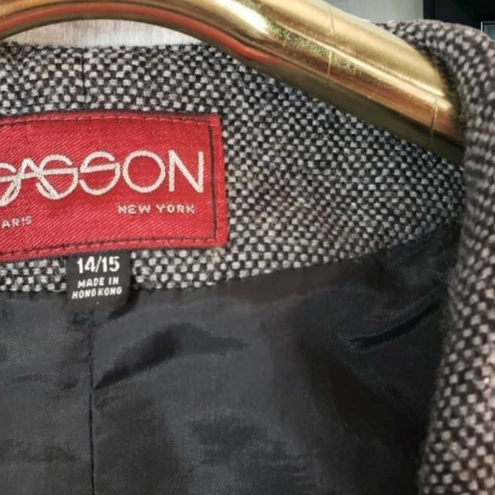 Vintage SASSON Crop Jacket Blazer Size Large - image 8
