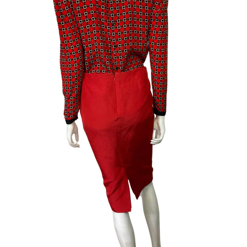 Emanuel Ungaro Paris Silk Pencil Skirt sz. 36 - image 2