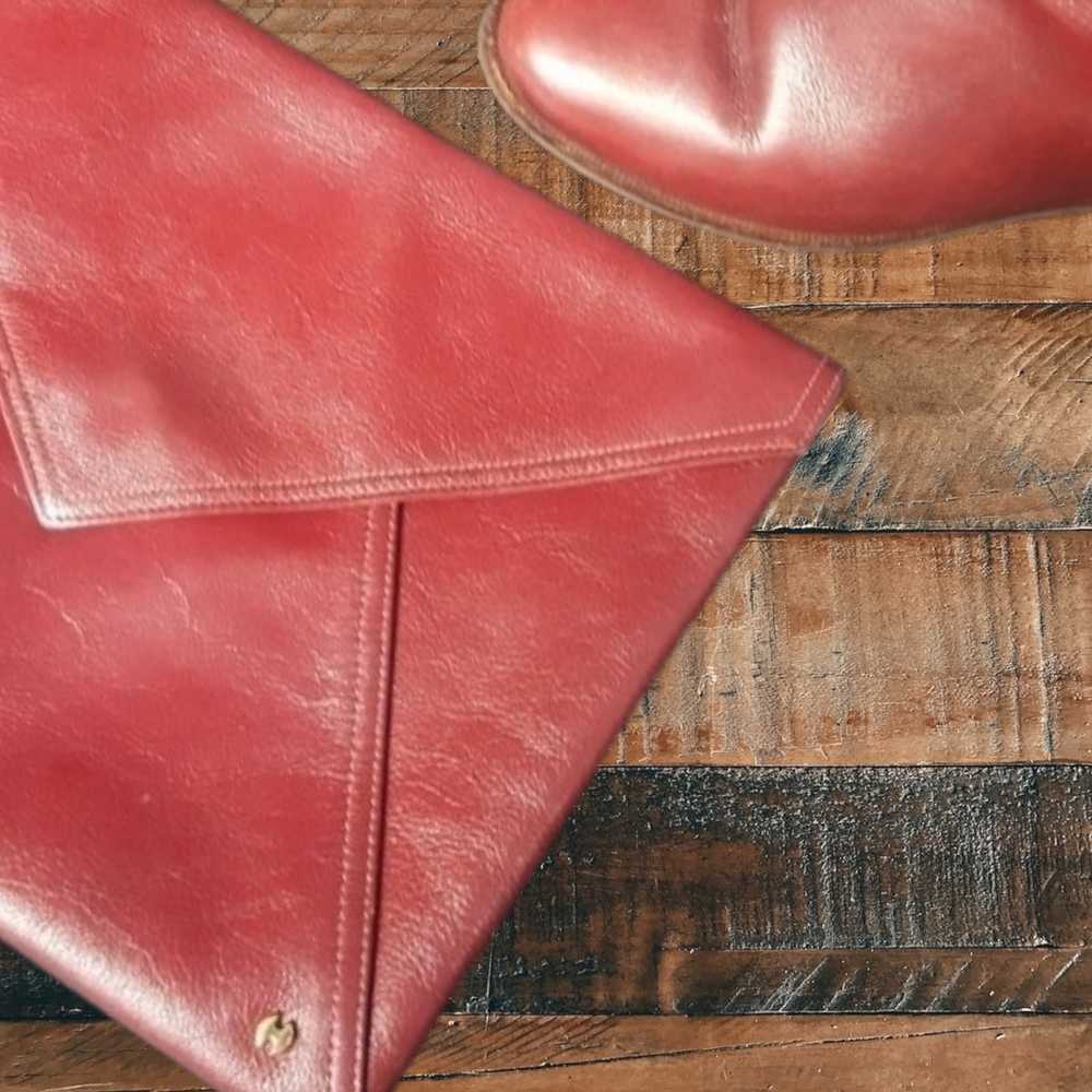 Halston Leather Envelope Clutch - image 1