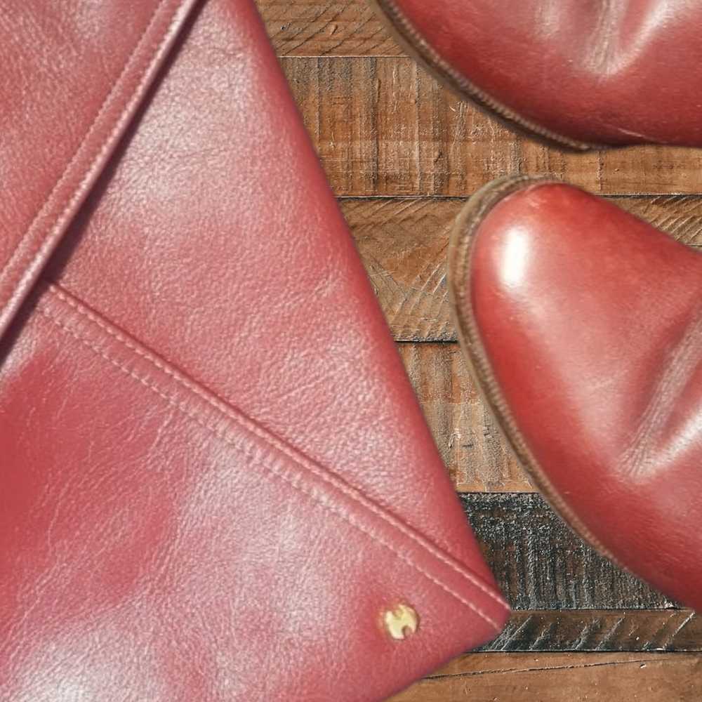 Halston Leather Envelope Clutch - image 6