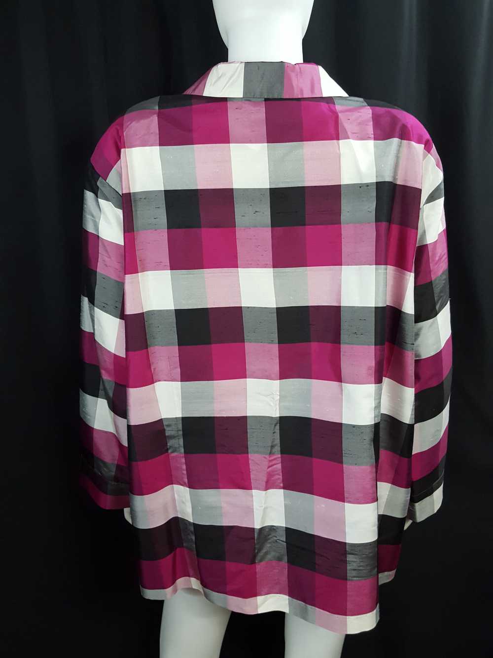 Notations Woman Silk Check Blouse size 3X - image 7